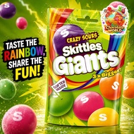 Skittles Crazy Sours Giant 3x Bigger 132g