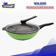 Topmart - marble Frying Pan Wok Pan 30cm Original Fry Wok Pan Frying Pan