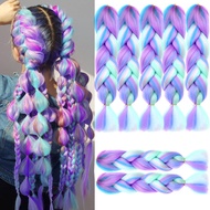 Jumbo Braiding Hair 24 Inch Synthetic Braiding Hair Ombre Multiple color mixing Hair Braids Extensio