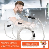 nearbeauty-my Yunseity 3.5mm Upgraded Earphone Cable  4 Core Silver Plated Copper Wire Gold Plug Rep