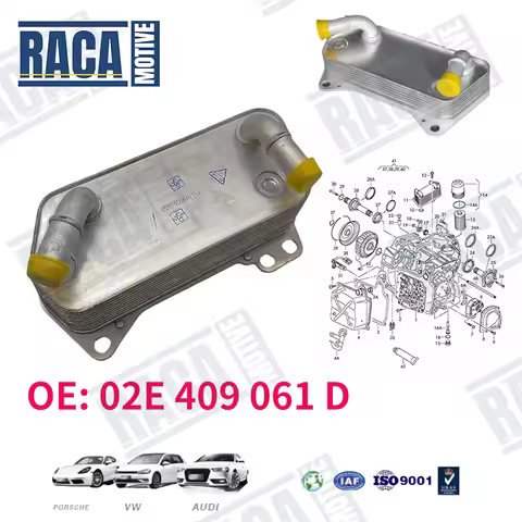 For Audi A3 Q3 S3 TT VW Touran Golf Jetta Magotan Tiguan Skoda Oil Cooler 02E409061B 02E409061D