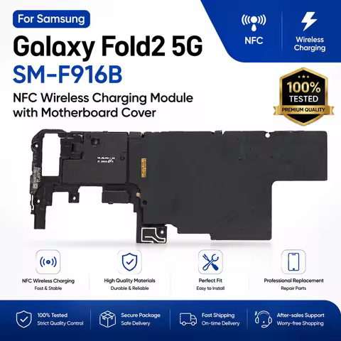 For Samsung Galaxy Fold2 5G SM-F916B NFC Charging Coil Wireless Charger Module Motherboard Cover Rep