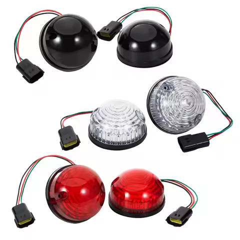 2pcs For Land Rover Defender 90-16 90 110 Red Rear Stop Tail Lamp LED Brake Light Upgrade Kit