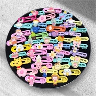 Combo of 20 bangs hairpins with cute cartoon flower bow charms for girlfriends - birthday gifts - Ma