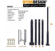 Wynn Design 4meter Pole For Solar Lantern High Pole Tiang Outdoor Light Lampu Saja Street Light Tian