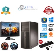 ( i7 Gaming Set ) FULL SET HP Compaq Elite 8300 TOWER I7 3Gen / 1 GB DDR3 GPU USED / 19-22 LCD / 4-8