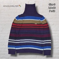 Arnold Palmer Multi-Color Striped Turtleneck Longsleeve T-Shirt Second Preloved