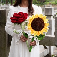 ️ Tanabata Festival Knitting Oversized Rose Commemorative Meaning Hand-Crocheted Finished Product Si