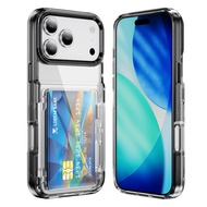 Card Pocket Clear Phone Case for Iphone 17 Pro Max 17 Air Iphone17 13 12 Pro 15 16 14 Plus Iphone16