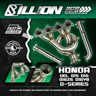 Exhaust Header Balder Billion 1320 Performance HONDA D-Series UEL D15 D16 D16z6 D16y8 SOHC EG [D-Ser