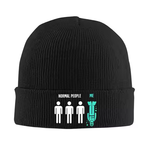 Custom Normal People Me Skullies Beanies Caps For Men Women Trend Winter Warm Knitting Hat Adult Fun