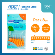 แปรงซอกฟัน รุ่นออริจินอล ขนนุ่ม ขนาดหัวแปรง 0-6 (ISO) (แพ็ค 8 ชิ้น) TePe® Interdental Brush Original