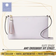[SG SELLER] Kate Spade KS Womens Amy Crossbody Ivy Street Lilac Moonlight Leather Bag