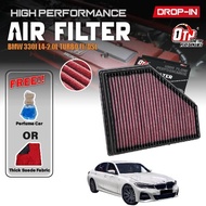 OTP Performance Drop In Air Filter 33-3136 BMW 330I L4-2.0L TURBO F/I/DSL Washable Penapis udara Enj