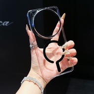 Simple Transparent Magnetic Phone Case Suitable for vivox300pro x200UItra Light Thin High-End Feelin