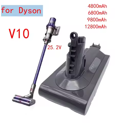 100%For Dyson V10 Battery V10 Animal Absolute Fluffy Cordless Vacuum Cleaner NEW 25.2V 6000mAh-12800