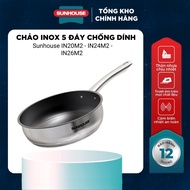 Sunhouse non-stick 5-bottom stainless steel pan 20cm / 24cm / 26cm IN20M2 - IN24M2 - IN26M2