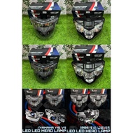 (LEO) Head Lamp LAMPU DEPAN LED Yamaha Y15 V1 V2 Y15zr HEAD LAMP DP ZHIPAT IMPORT LAMPU GABAN Light 