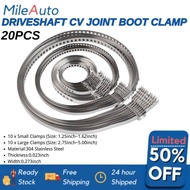 10/20PCS Stainless-Steel Clamp Clips SRT For Driveshaft CV Joints Boot Clamp Universal Kit Combinati