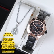 (Can Cod) Women's Watch C0ACH SUPER Chain CNO-6804 Date On+Necklace