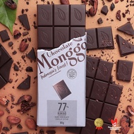 Chocolate Monggo | Dark Chocolate 77% Cocoa 80gr | 100% Pure Cocoa Butter | Premium Chocolate | Heal