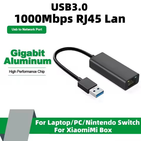 1000Mbps USB 3.0 Wired USB To Rj45 Lan Gigabit Ethernet Adapter Network Card for Notebook MacBook Xi