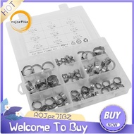 【ROJpz7IBZ】Stainless Steel Single Ear Hose Clamp, 80Pcs 6-23.6mm Crimp Hose Clamp Assortment Kit Ear Stepless Cinch Rings Crimp Pinch Fitting Tools (1/4 Inch - 15/16 Inch)