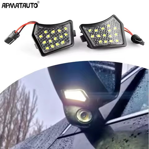 LED Under Mirror Lamp Puddle Light For Volvo V40 V50C30 C70 S40 S60 S80 V50 V70 XC70 XC90 For Jaguar
