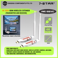 7-STAR* 4K 100M HDMI Wireless Extender | 5G | Display Video Transmitter & Receiver | Plug and Play |