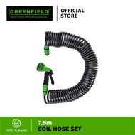 Greenfield Coil Hose Set 7.5m - Lawn & Garden