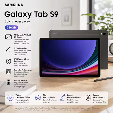 SAMSUNG Galaxy Tab S9 Tablet 8+ 128G With S Pen WIFI Vision x710 11" insert Galaxy AI Genuine Domest
