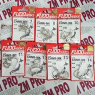 FUDO HOOKS Model:CHNR-NK Chinu with Ring Fishing Hook Mata kail Pancing