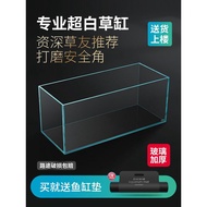 Akuarium Kaca Ultra-Putih Kristal Emas untuk Meja dan Ruang Tamu, Akuarium Ikan Emas, Akuarium Kura-