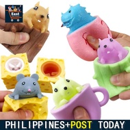 Cute Squishy Toys Cheese Mouse Toys Funny Rat Cup Squeeze Cup Toys for Kids Stress Reliever Toys