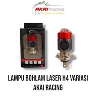 Akai Racing Led Headlight + H4 Laser Led Headlight Bulb Fan White-Yellow Universal H4 Headlight R15,