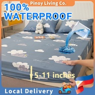 Waterproof Fitted Bed Sheet Mattress Protector Double Foam Cover Mattress Topper Single/Queen/King