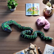 ZENON 3D Printed Snake, Simulated Eye Snake Baby 3D Printed Diceratops Snake, Finger Toy Laser Spark