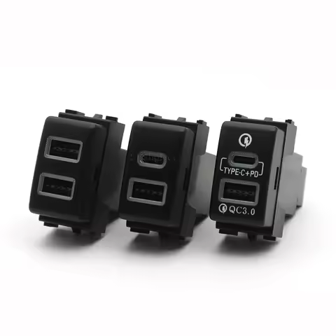 1PC Car QC3.0 Charger Fast Charger Type-C PD USB Charger Interface Socket Fit For Nissan Patrol Y62 