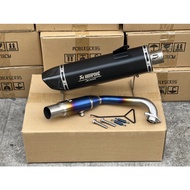 Aka pipe, Yamaha Xmax300 (year 17-21), real titanium pipe, real Kevlar, laser logo