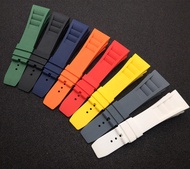 Brands 20mm Red White Black Waterproof Natural Rubber Watchband Watch Strap Replace for Richard And Mille strap Bracelet buckle