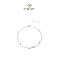 BW jewelry White Gold Bracelet Women's Fashion Silver Gift S005Z