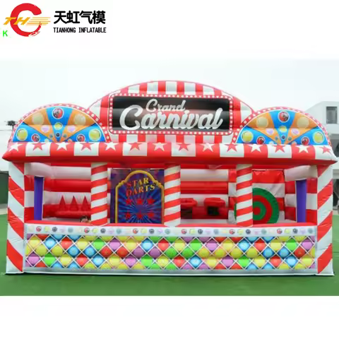 Fast Ship 6x2.5m Traditional Carnival Games Booth Inflatable Reception Concession Booth Sell Stand f