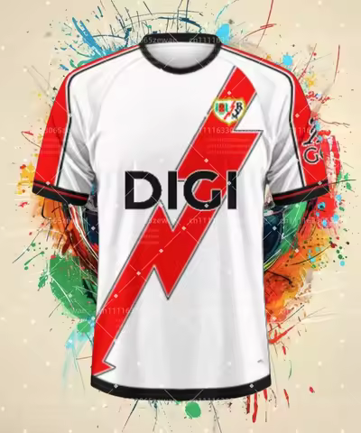 2026 New Unisex Rayo Vallecano Lightning Special Jersey Short-summer Quick-dry Breathable Trendy Tee