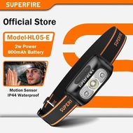 SUPERFIRE HL05-G LED Headlamp with Motion Sensor Headlight Rechargeable Super Bright Outdoor Fishing