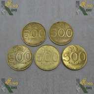 KOIN KUNO BUNGA MELATI 500 RUPIAH, 1997 - 2003, URUT TAHUN, 5 pcs