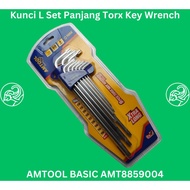 AMTOOL BASIC AMT8859004 CR-V Torx Key Wrench 9 pcs 1.5-10mm Xtra Long American Tool