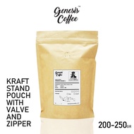 CUSTOM PACKAGING / KRAFT WITH VALVE & ZIPPER (STANDING POUCH) 200GR