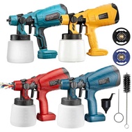 Cordless Paint Spray Gun Makita Dewalt Milwaukee For Bosch 18V Battery Electric Rechargeable Sprayer