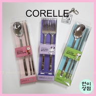 CORELLE SNOOPY CULTERY SET SPOON AND CHOPSTICKS