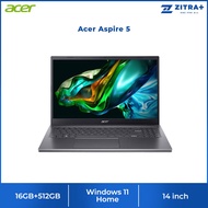 Acer Aspire 5 14-inch Intel Core i5-1335U Intel Iris Xe Graphics 16GB+512GB | 14-inch | Windows 11 Home | Laptop with 3 Years Warranty